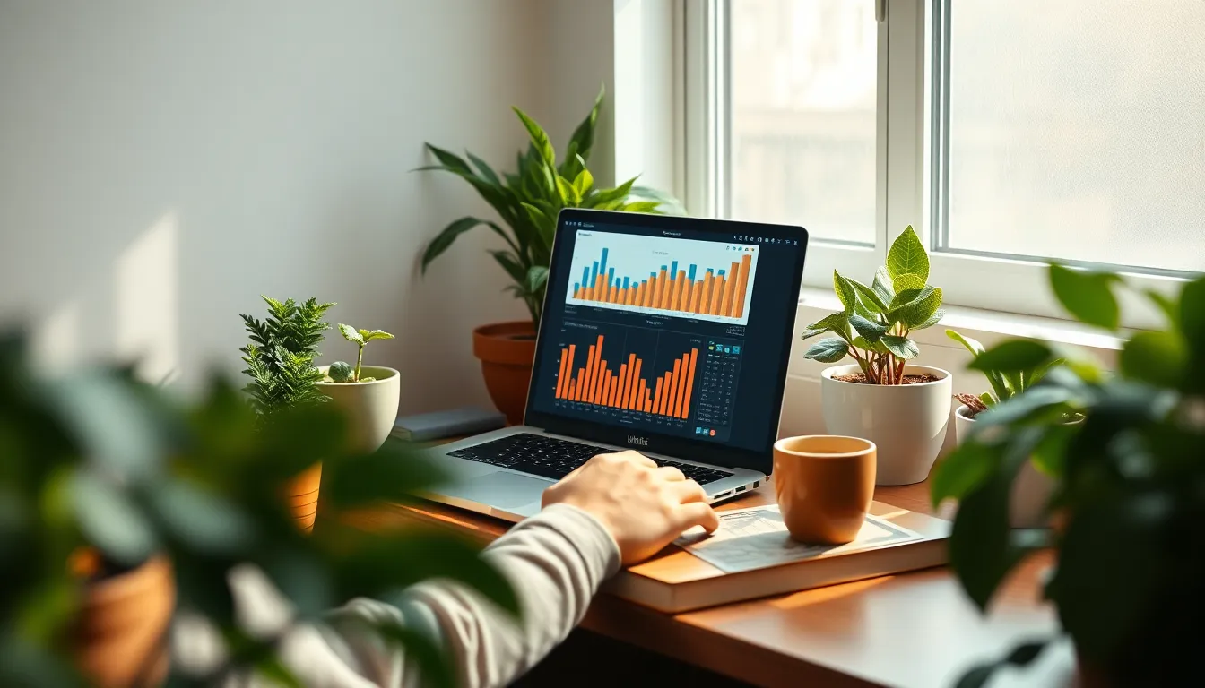 빅데이터 분석가가 데이터 시각화 도구를 사용하는 모습