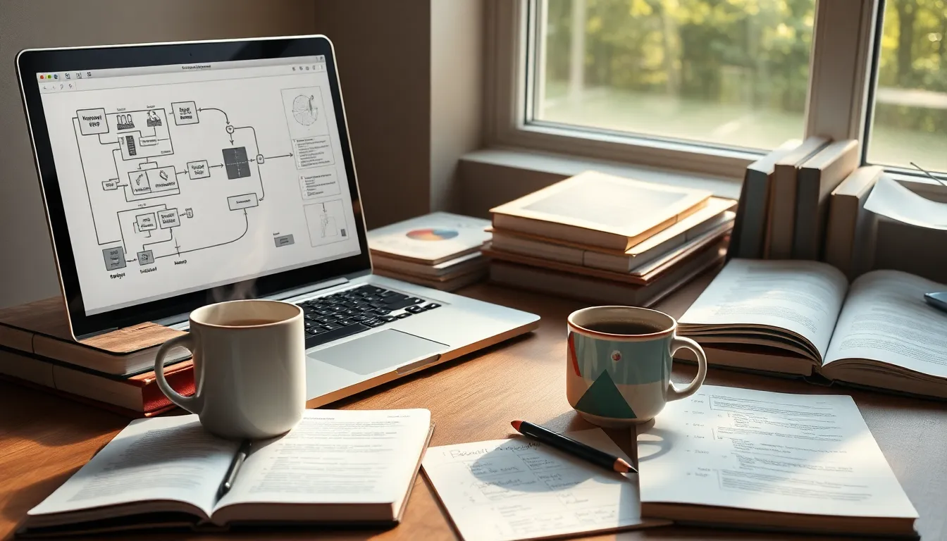 정보처리기사 시험 준비에 필요한 노트북과 참고서 이미지